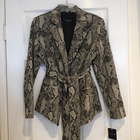 Rachel Roy snakeskin belted blazer - Picture 2 of 5